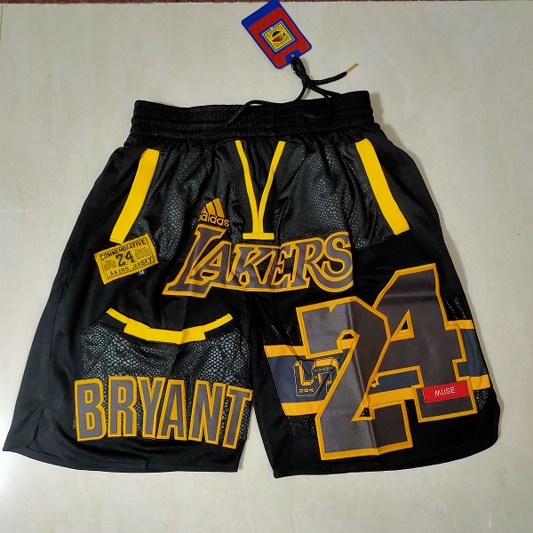Men NBA 2021 Los Angeles Lakers Black Shorts->los angeles lakers->NBA Jersey
